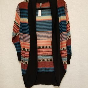 Debut colorful stripped cardigan NWT